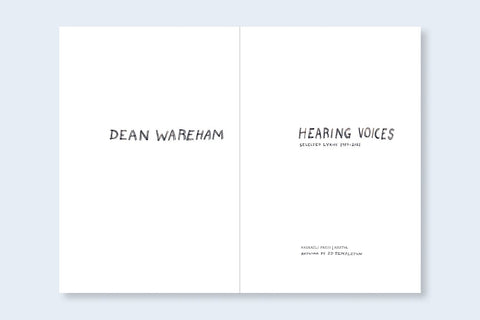 Dean Wareham & Ed Templeton - Hearing Voices (signed)