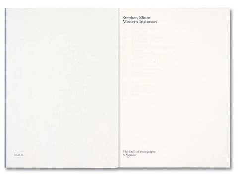 Stephen Shore - Modern Instances: The Craft of Photography (Expanded Edition)